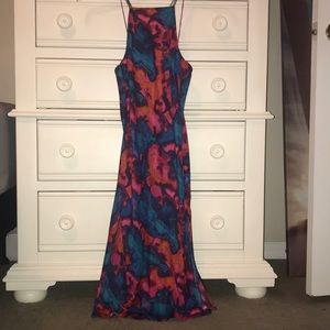 Silence + Noise High Neck Midi Dress